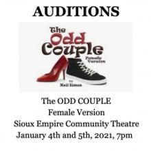 Sioux Empire Community Theatre Announces Auditions for THE ODD COUPLE