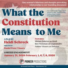Heidi Schreck's WHAT THE CONSTITUTION MEANS TO ME Is Coming To Morristown