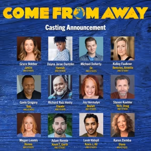 Cast Set for COME FROM AWAY at Milwaukee Repertory Theatre