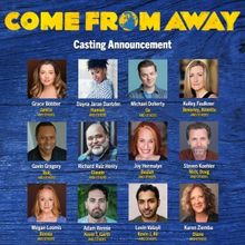 Cast Set for COME FROM AWAY at Milwaukee Repertory Theatre