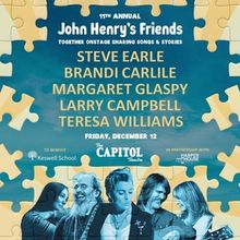 Steve Earle to Present 11th Annual John Henry's Friends Benefit Concert