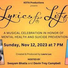 KOTA Productions' LYRICS FOR LIFE Returns To Symphony Space, November 12