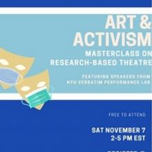 Art And Activism Masterclass COVID MONOLOGUES Announced