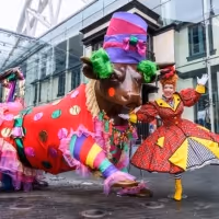 Panto Dame Joins Birmingham Bull In His Glad Rags