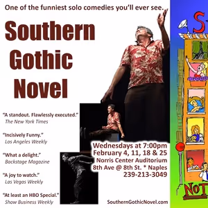 Solo Comedies SOUTHERN GOTHIC NOVEL and STABILIZED NOT CONTROLLED to Play at Norris…