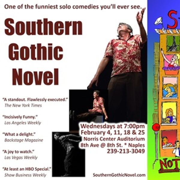 Solo Comedies SOUTHERN GOTHIC NOVEL and STABILIZED NOT CONTROLLED to Play at Norris C Photo