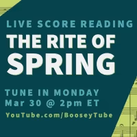 Special Guests to Join Live Score Reading Of THE RITE OF SPRING