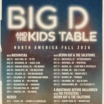 BIG D AND THE KIDS TABLE to Launch North American Tour Aug. 27