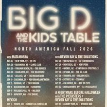BIG D AND THE KIDS TABLE to Launch North American Tour Aug. 27