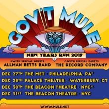 GOV'T MULE Announces Performance at Palace Theater Waterbury