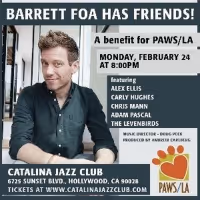 PAWS/LA Will Present a One Night Only Benefit Event BARRETT FOA HAS FRIENDS!