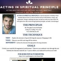 Anthony Michael Martinez to Host Acting In Spiritual Principle Masterclass
