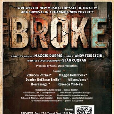 New Musical BROKE to Premiere at Theatre Row
