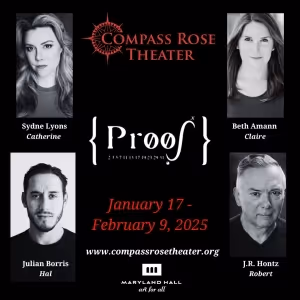 Compass Rose Theater To Present PROOF This January