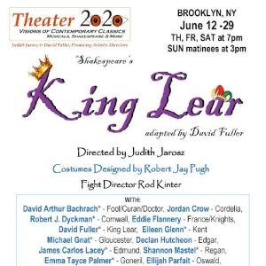 KING LEAR at Theatre 2020 to Open in June