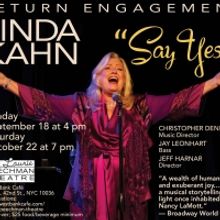 Linda Kahn To Reprise SAY YES! at The Laurie Beechman Theatre