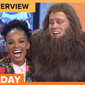 Video: Grey Henson Shows Up in BIGFOOT! Costume for TODAY Visit