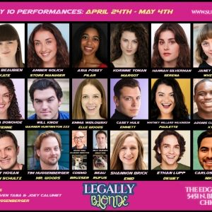 LEGALLY BLONDE Begins At The Edge Theater Next Week
