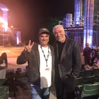Photo: Two Hades Are Better Than One! Patrick Page Stops By Public Works' HERCULES