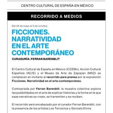 Recorrido Para Medios: Ficciones. Narratividad En El Arte Contemporáneo