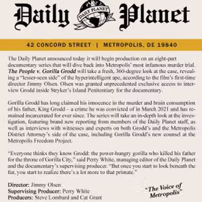 THE PEOPLE V. GORILLA GRODD Comedy Series to Premiere on HBO Max