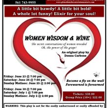 Palm Beach Institute for the Entertainment Arts to Present WOMEN WISDOM AND WINE in J