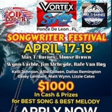 Vortex Springs Songwriter Festival Announced