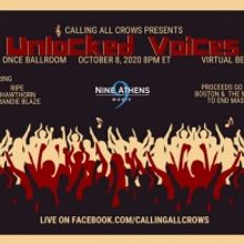 Calling All Crows Presents Second Unlocked Voices Livestream Fundraiser, October 8