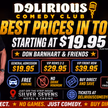 Delirious Comedy Club Drops Ticket Prices to $19.95 for Anniversary