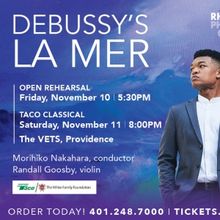 The Rhode Island Philharmonic Orchestra to Present Debussy's La Mer At The VETS, Prov