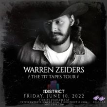 Warren Zeiders to Perform Live At The District, June 10