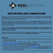 Reel Artistry Announces The REEL DEAL Competition