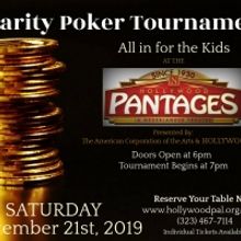 Charity Poker Tournament Comes to Hollywood Pantages