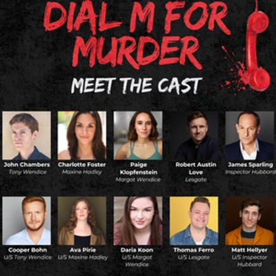 Cast Set for DIAL M FOR MURDER at Oil Lamp Theater