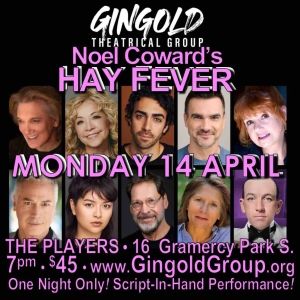 Charles Busch, Jennifer Cody, Annie Golden and More to Star in HAY FEVER at Gingold…