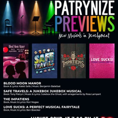 PATRYNIZE PREVIEWS to Showcase Four New Musicals in Development at Red Eye NY