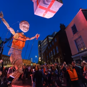 25ft Puppet Roams The Streets Of Norwich To Launch Norfolk & Norwich Festival 2024