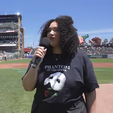 Video: THE PHANTOM OF THE OPERA'S Olivia McMillan Sings National Anthem