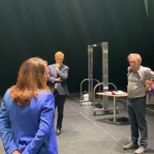 Oliver Dowden Meets With Andrew Lloyd Webber at the London Palladium to Test Safety M