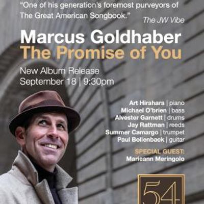 Marcus Goldhaber to Celebrate THE PROMISE OF YOU at 54 Below