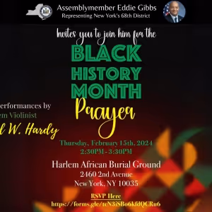 Assemblymember Eddie Gibbs' to Hold Prayer In East Harlem Today