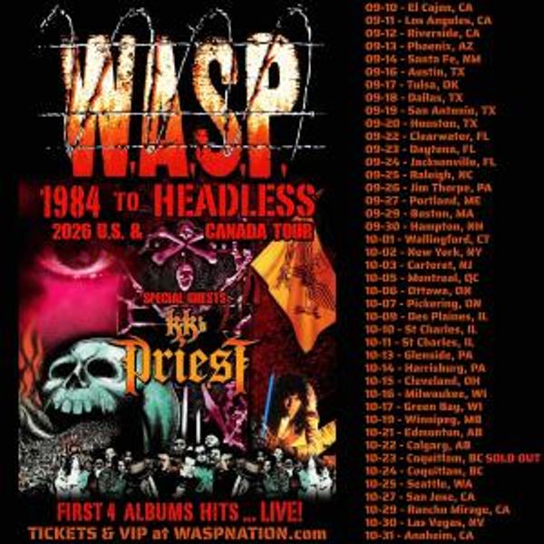 W.A.S.P. and KK's Priest Launch 42-Date North American Tour Photo