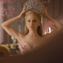 Ariana Grande Shares New WICKED Behind-the-Scenes Photos in Glinda Costume
