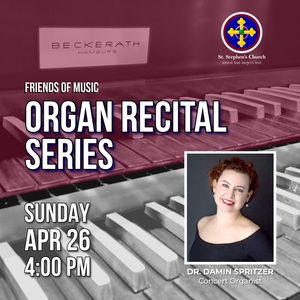 Concert Organist Dr. Damin Spritzer to Perform Bach Recital in Millburn, NJ