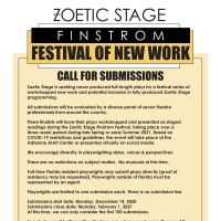 Zoetic Stage Launches the Finstrom Festival of New Works