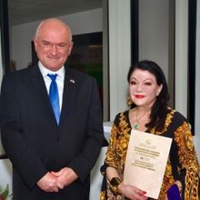 Actress-Philanthropist Irina Maleeva Receives Ivan Vazov Medal From Bulgarian Prime M