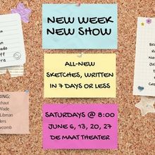 NEW WEEK NEW SHOW Returns to Second City's De Maat Theatre In June