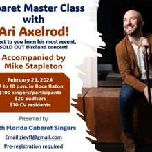 South Florida Cabaret Singers to Present Master Classes With Ari Axelrod and More