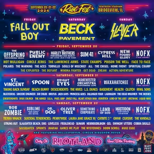 Riot Fest Details 2024 Single Day Band Lineup