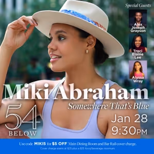 Miki Abraham To Star In SOMEWHERE THAT'S BLUE At 54 Below, January 28